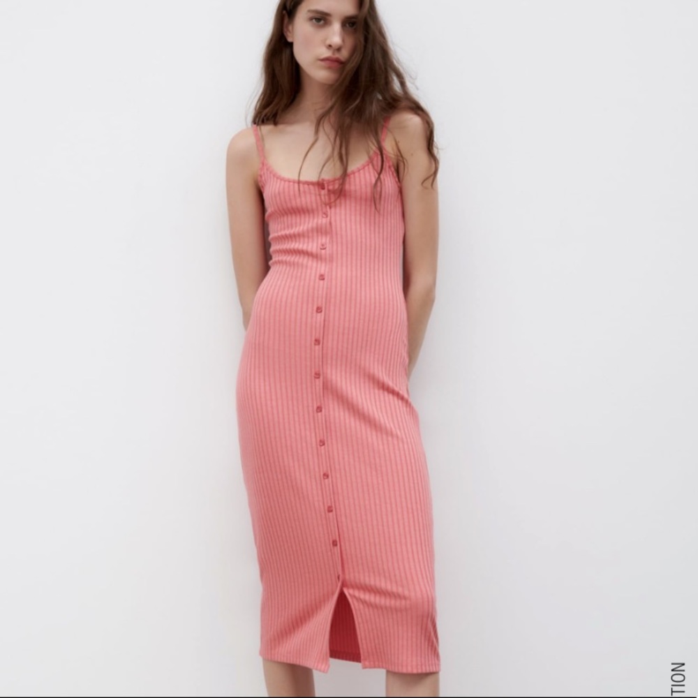 Zara Ribbed Midi Dress
